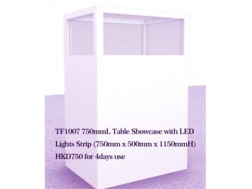 TF1007 750mmL Table Showcase with LED Lights Strip 