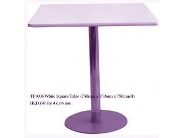 TF1008 White Square Table 